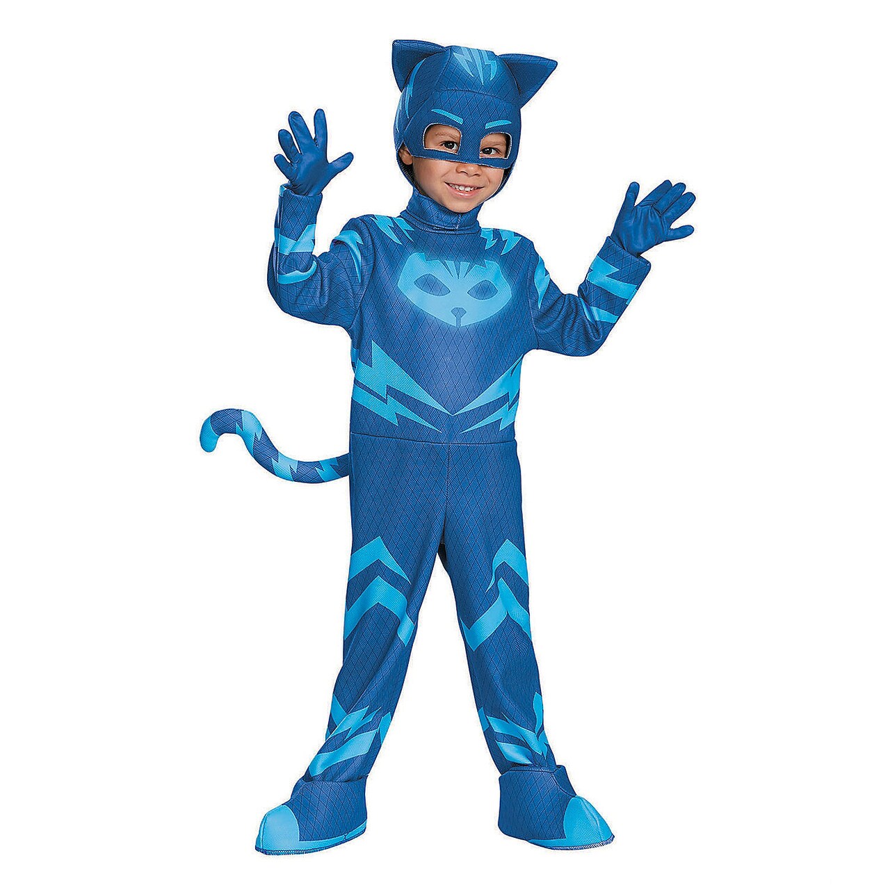 Boys PJ Masks Catboy Costume with Detachable Tail and Headpiece, Perfect for Halloween Parties
